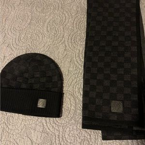 Louis Vuitton Hat and Scarf Set